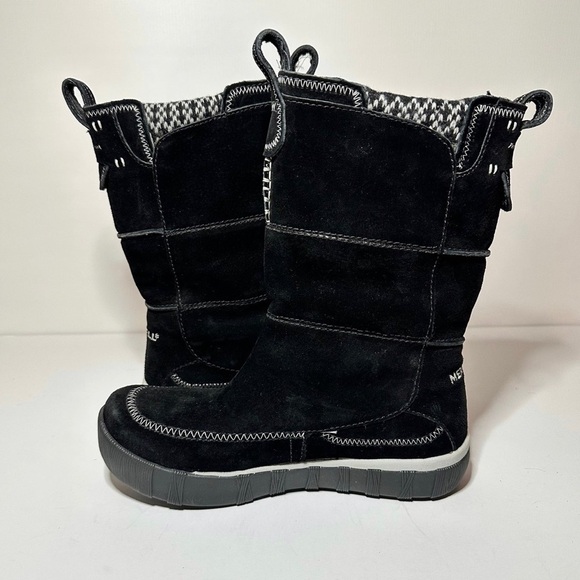 Merrell Boots Womens 6 TEMPEST High Black Suede Opti-Warm Winter Warm Boots - Picture 2 of 9